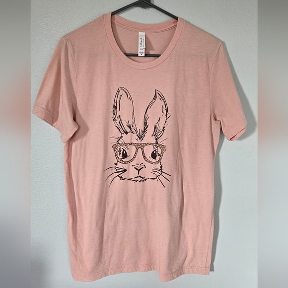 Bella Canvas Pink Graphic Tee Size Medium - Picture 1 of 5